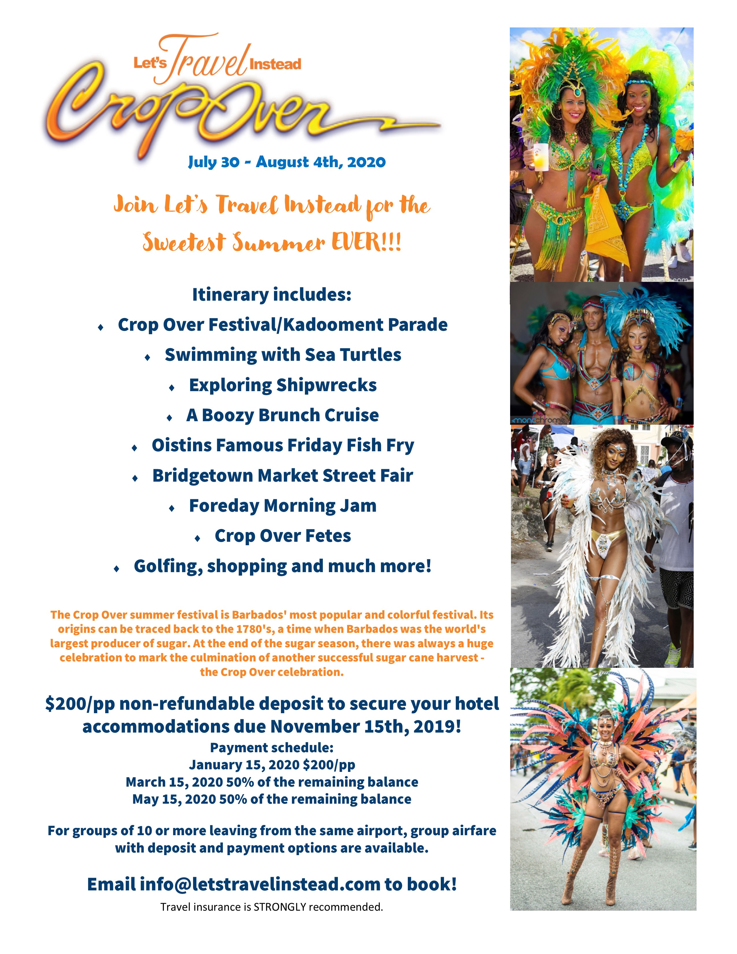CropOver2020 Let's Travel Instead invite